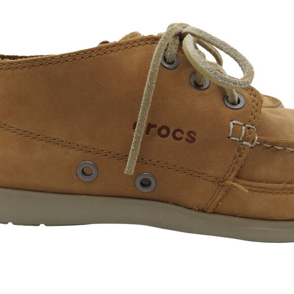 CROCS Men's Tan Nubuck Walu Chukka Boot 15364 Size 9 Moccasin Casual Comfort - Picture 4 of 11